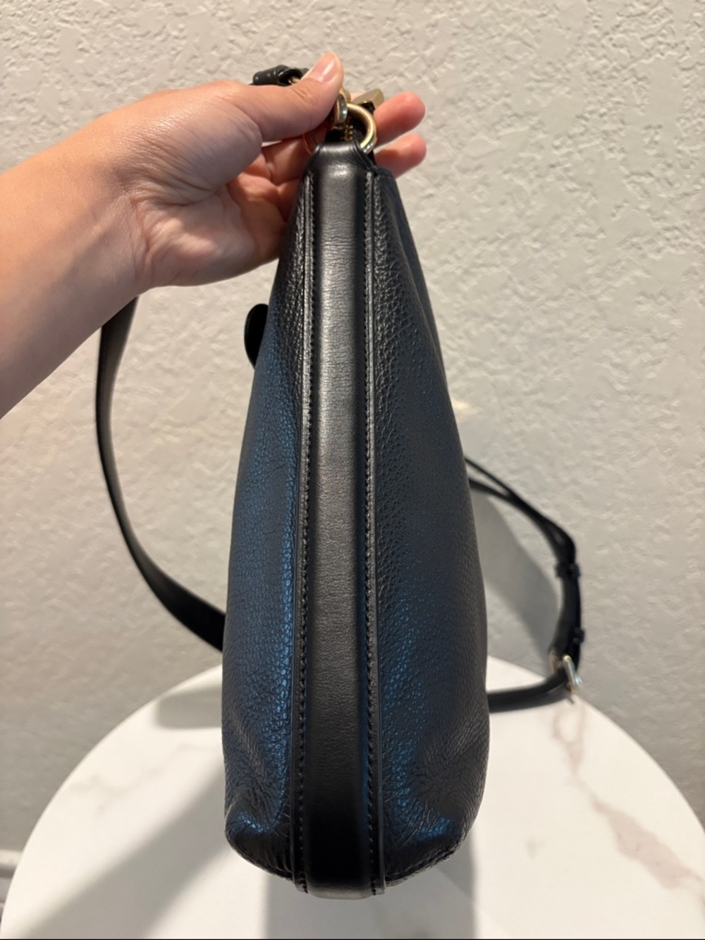 Coach Black Pebbled Leather Shoulder Crossbody - Picture 5 of 15
